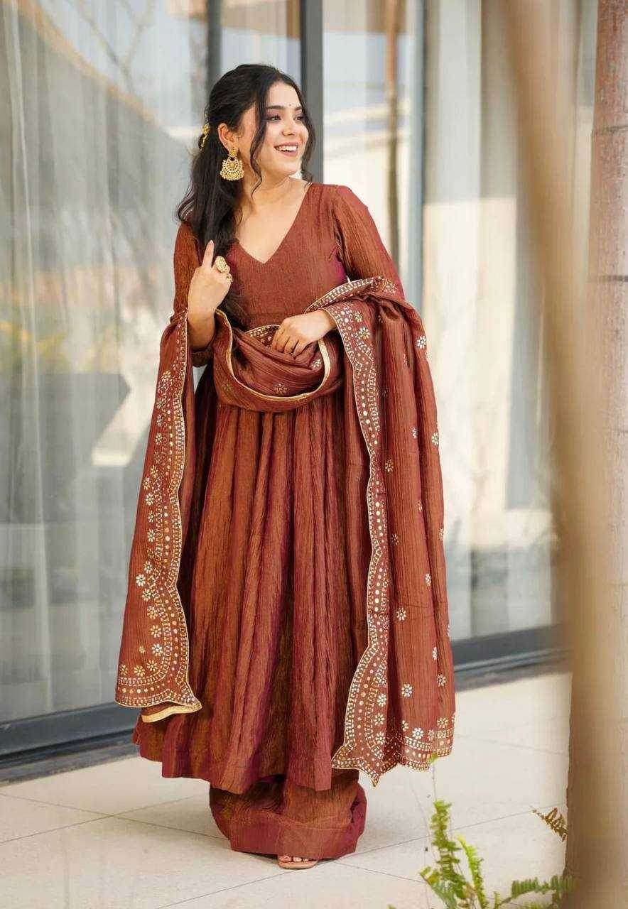 Heavy Designer Silk Gown - MYLUXURY LANE ENTERPRISE